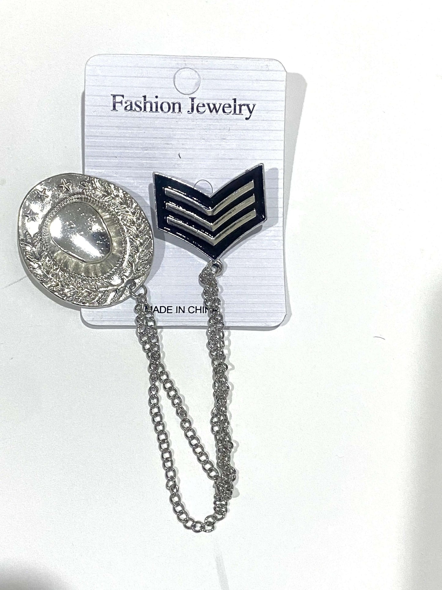 Hat and Badge Brooch with Chain and Lapel La Mimz Beauty & Fashion Store