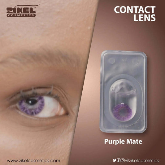 ZIKEL CONTACT LENS - PURPLE MATE La Mimz Beauty & Fashion Store