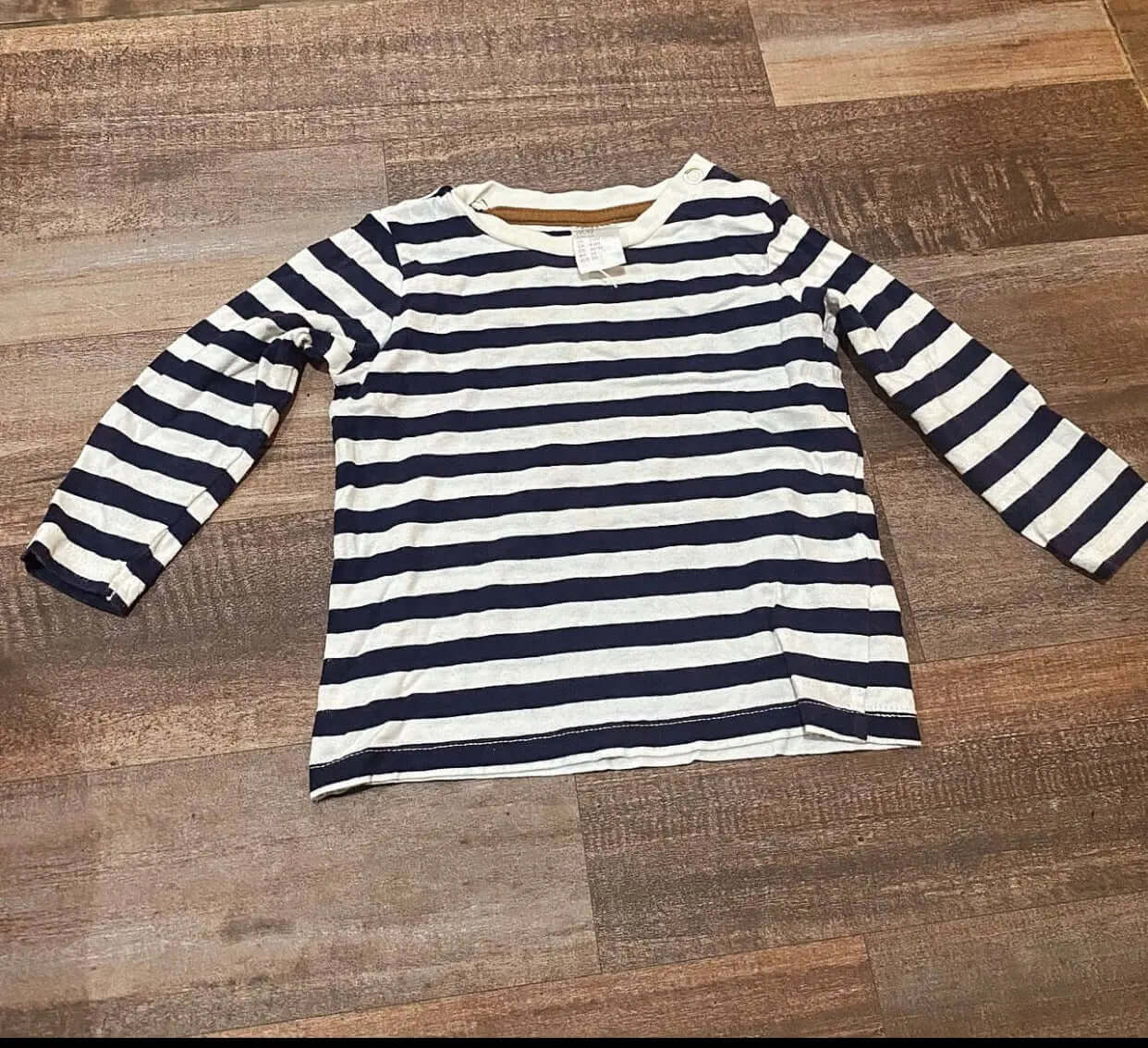 Blue and White Striped Baby Shirt - La Mimz Beauty & Fashion Store