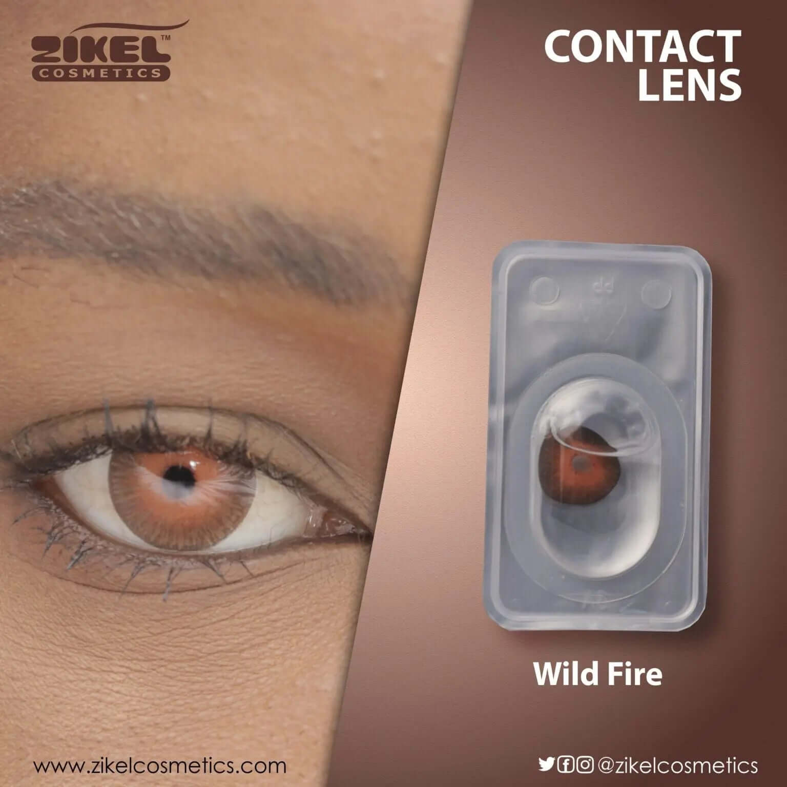 ZIKEL CONTACT LENS - WILD FIRE La Mimz Beauty & Fashion Store