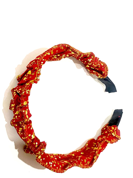 Red and Gold Design Alice/Hair Band La Mimz Beauty & Fashion Store