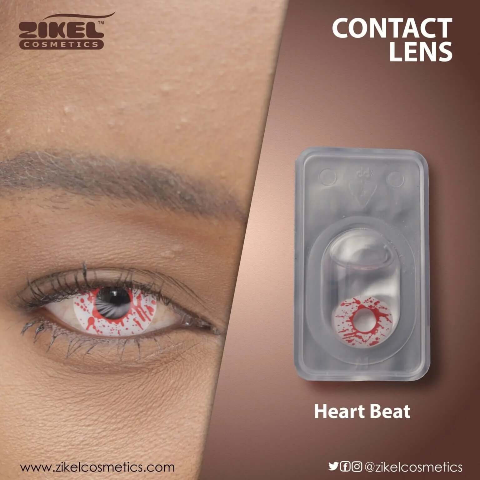 ZIKEL CONTACT LENS - HEART BEAT La Mimz Beauty & Fashion Store