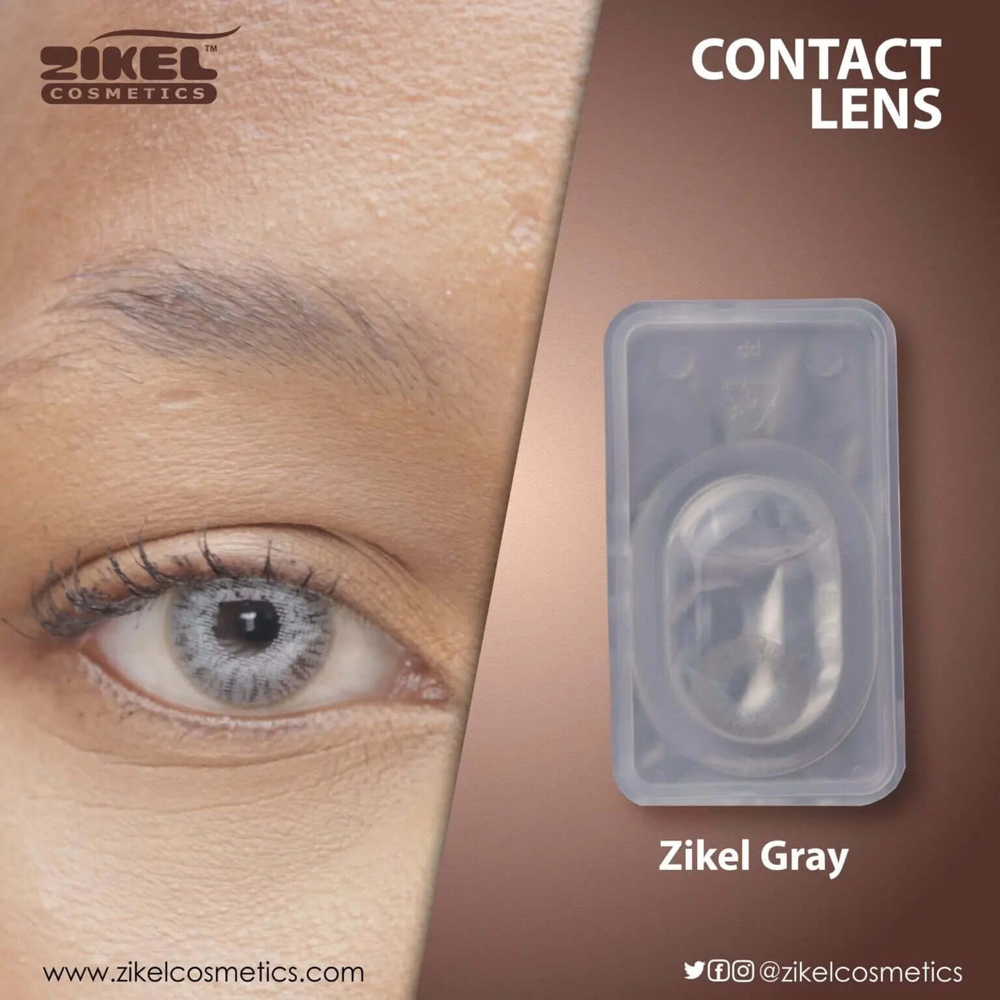 ZIKEL CONTACT LENS - ZIKEL GRAY La Mimz Beauty & Fashion Store