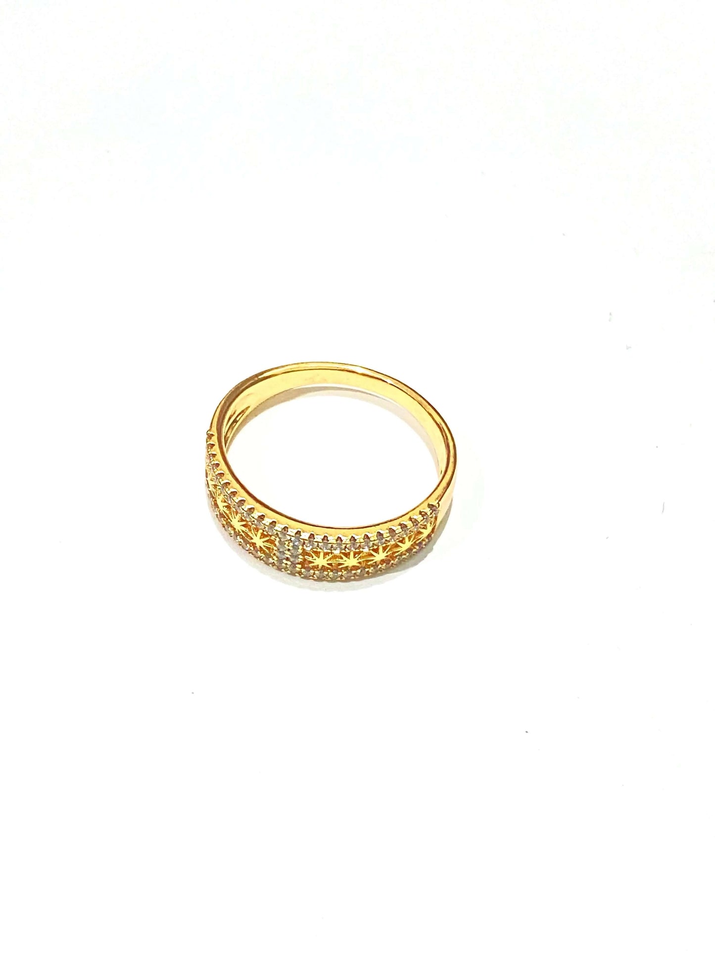 Size 10 Golden ring with stones - La Mimz Beauty & Fashion Store