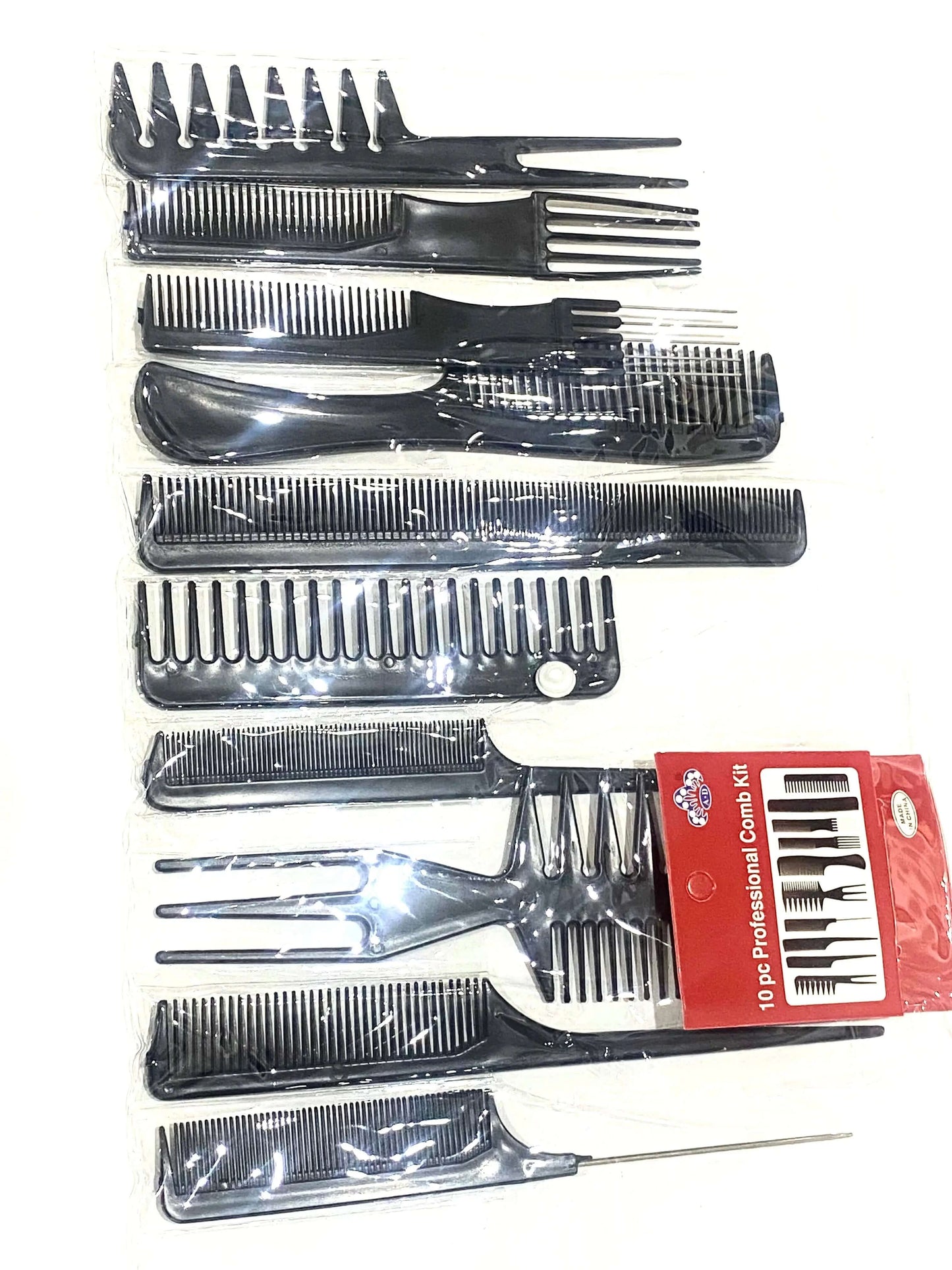 10 Piece Professional Hair Comb Set La Mimz Beauty & Fashion Store