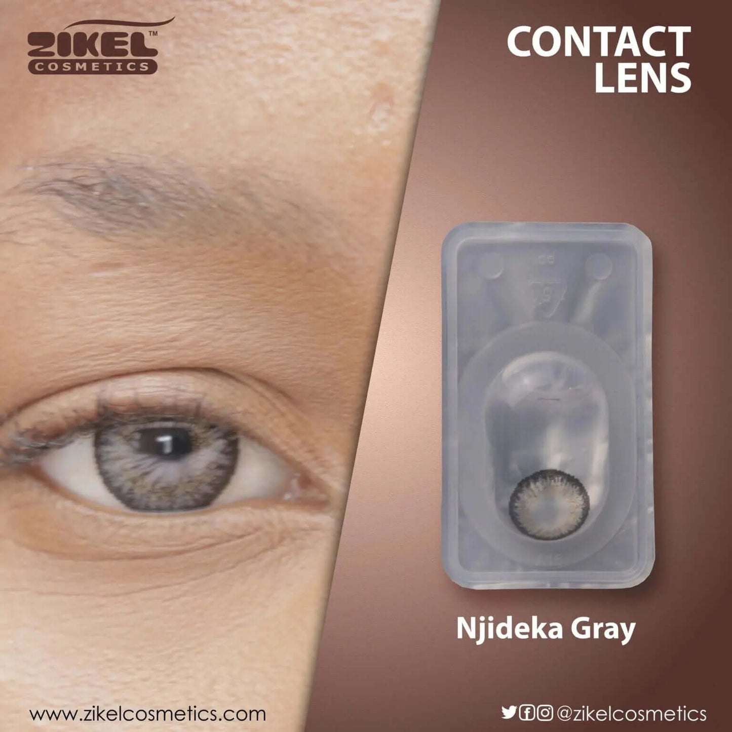 ZIKEL CONTACT LENS - NJIDEKA GRAY La Mimz Beauty & Fashion Store