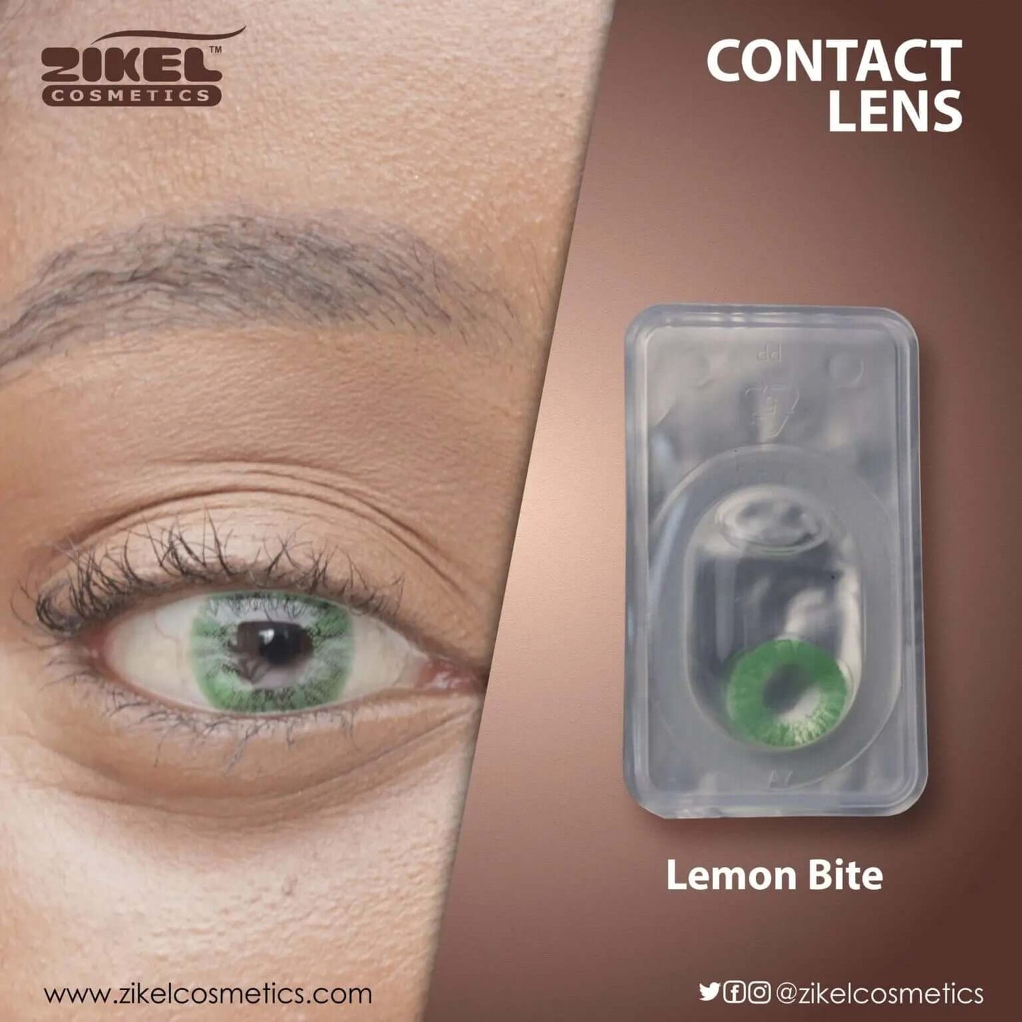 ZIKEL CONTACT LENS - LEMON BITE La Mimz Beauty & Fashion Store