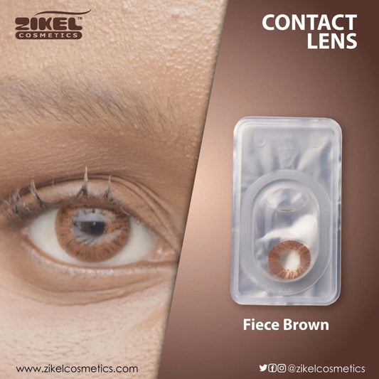 ZIKEL CONTACT LENS - FIECE BROWN La Mimz Beauty & Fashion Store