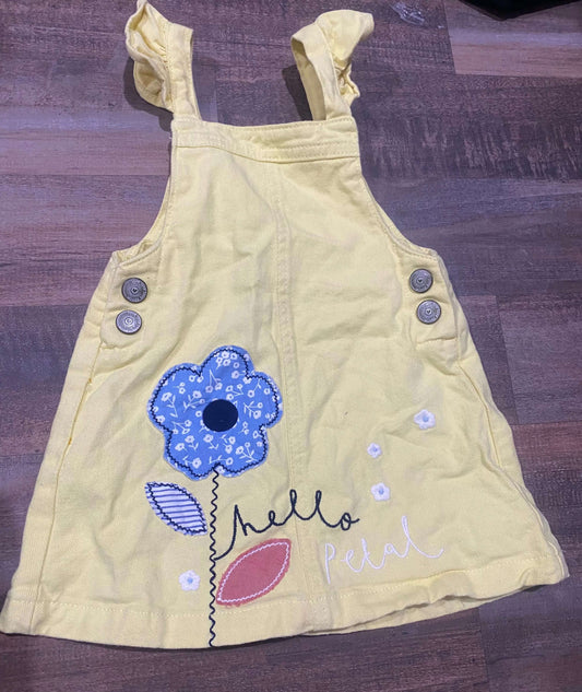 Thrift Yellow Dungarees 9-12 Months La Mimz Beauty & Fashion Store