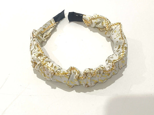 White and Gold Design Alice/Hair Band La Mimz Beauty & Fashion Store