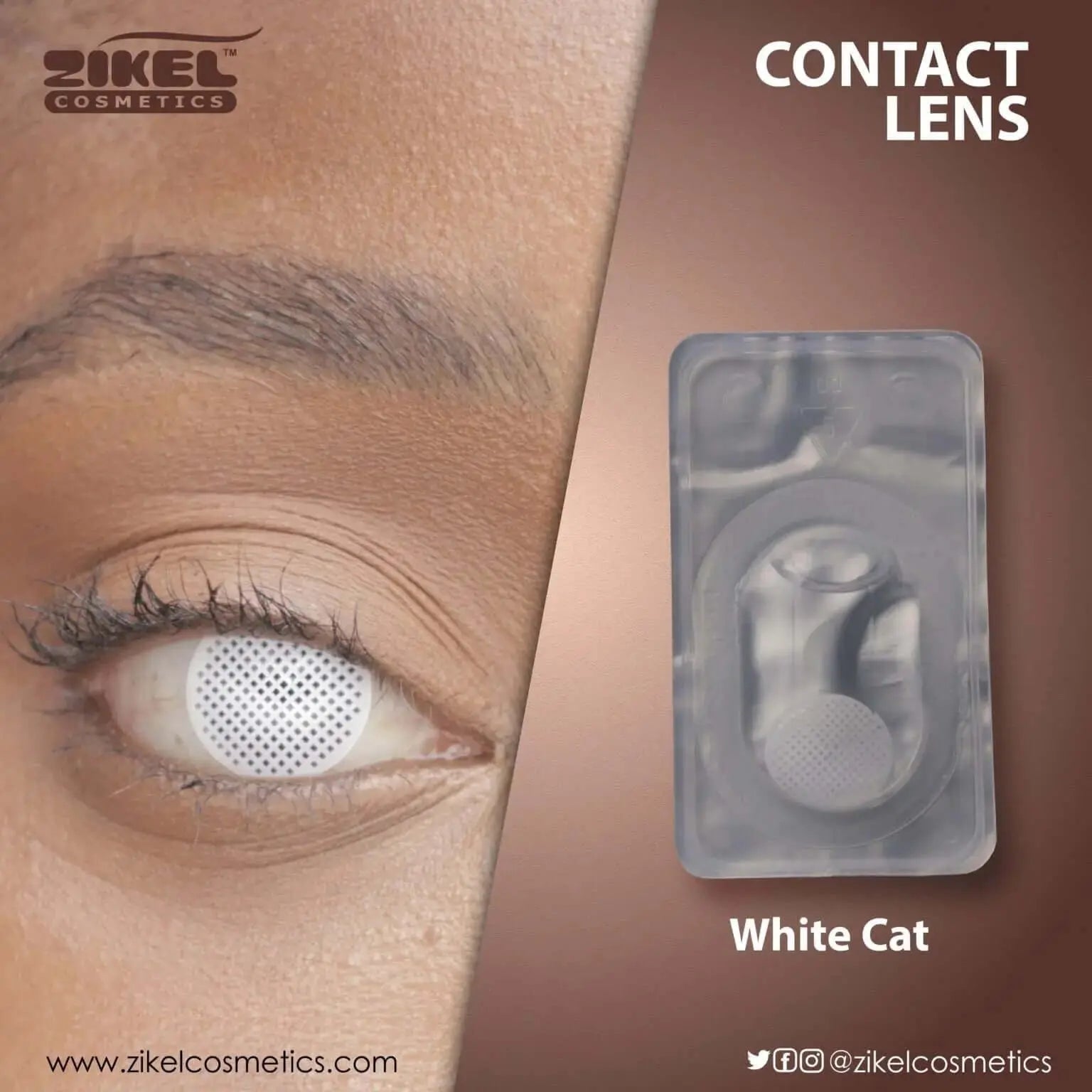 ZIKEL CONTACT LENS - WHITE CAT La Mimz Beauty & Fashion Store