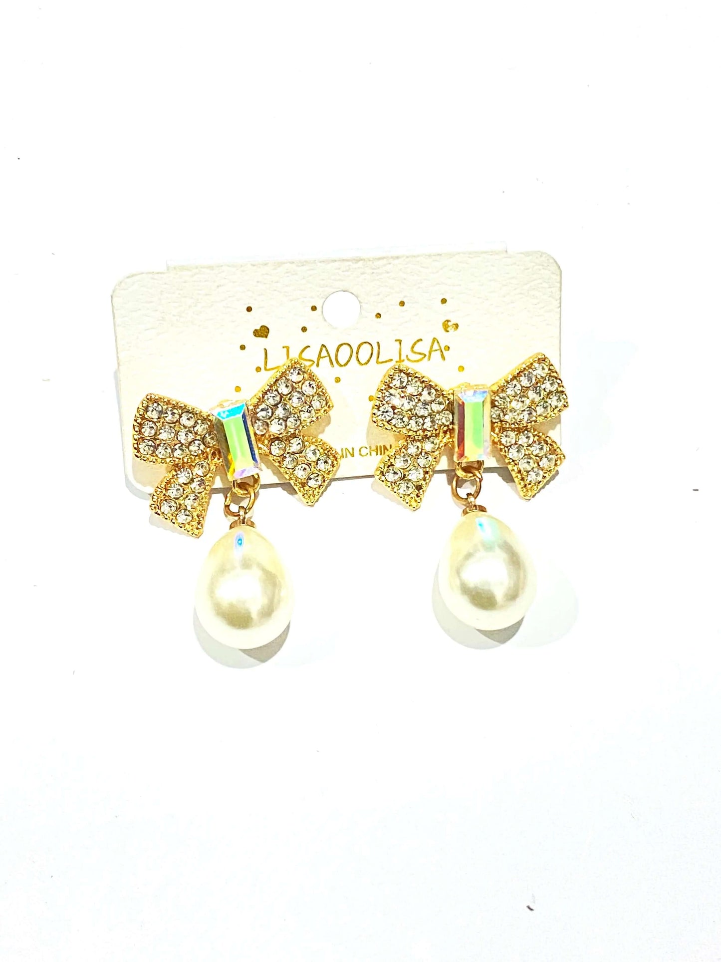 Pearl Earring with Stones La Mimz Beauty & Fashion Store