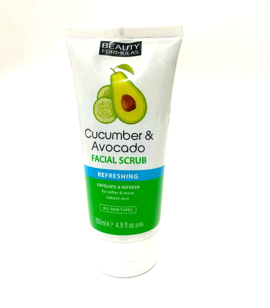 Beauty Formulas Cucumber and Avocado Facial Scrub La Mimz Beauty & Fashion Store