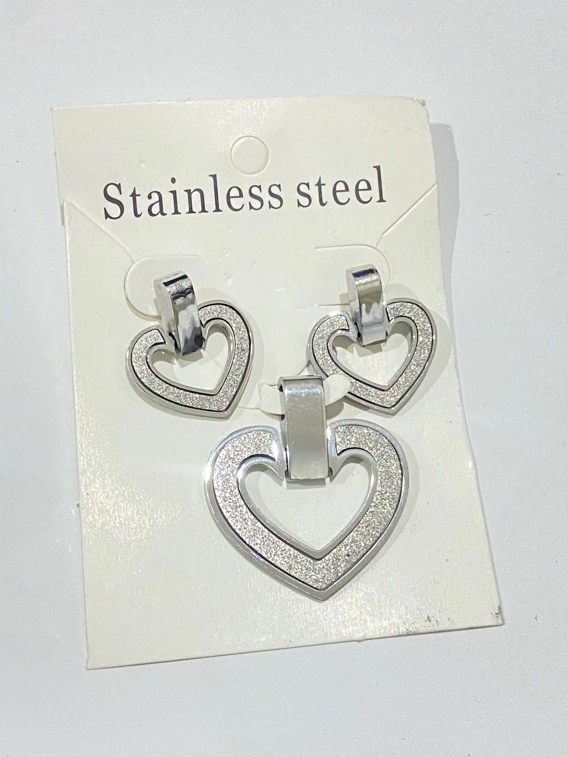 Heart shaped earring and pendant La Mimz Beauty & Fashion Store