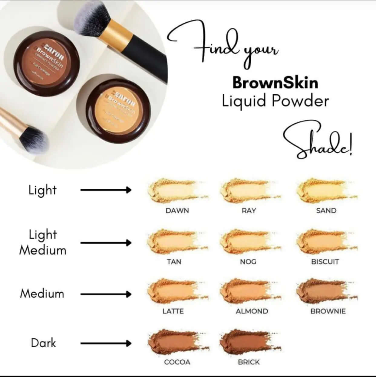 Zaron Brown Skin Compact Powder - La Mimz Beauty & Fashion Store