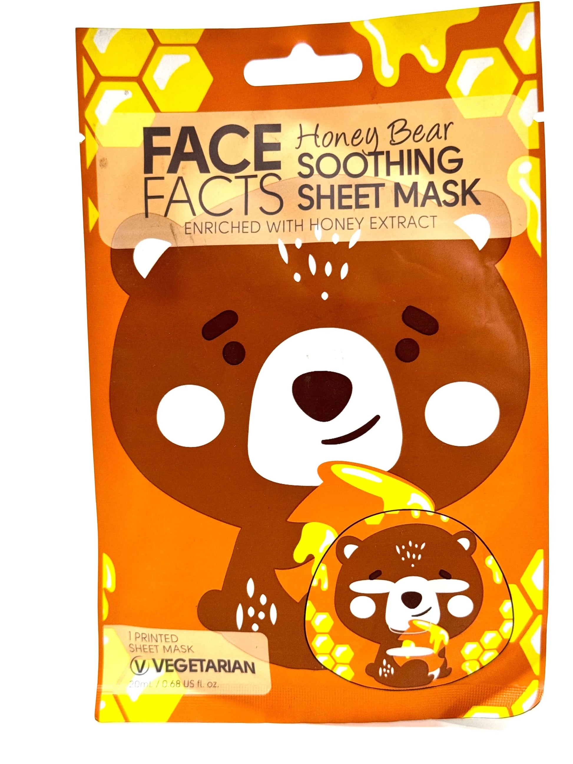 Face Facts Honey Bear Sheet Face Mask La Mimz Beauty & Fashion Store