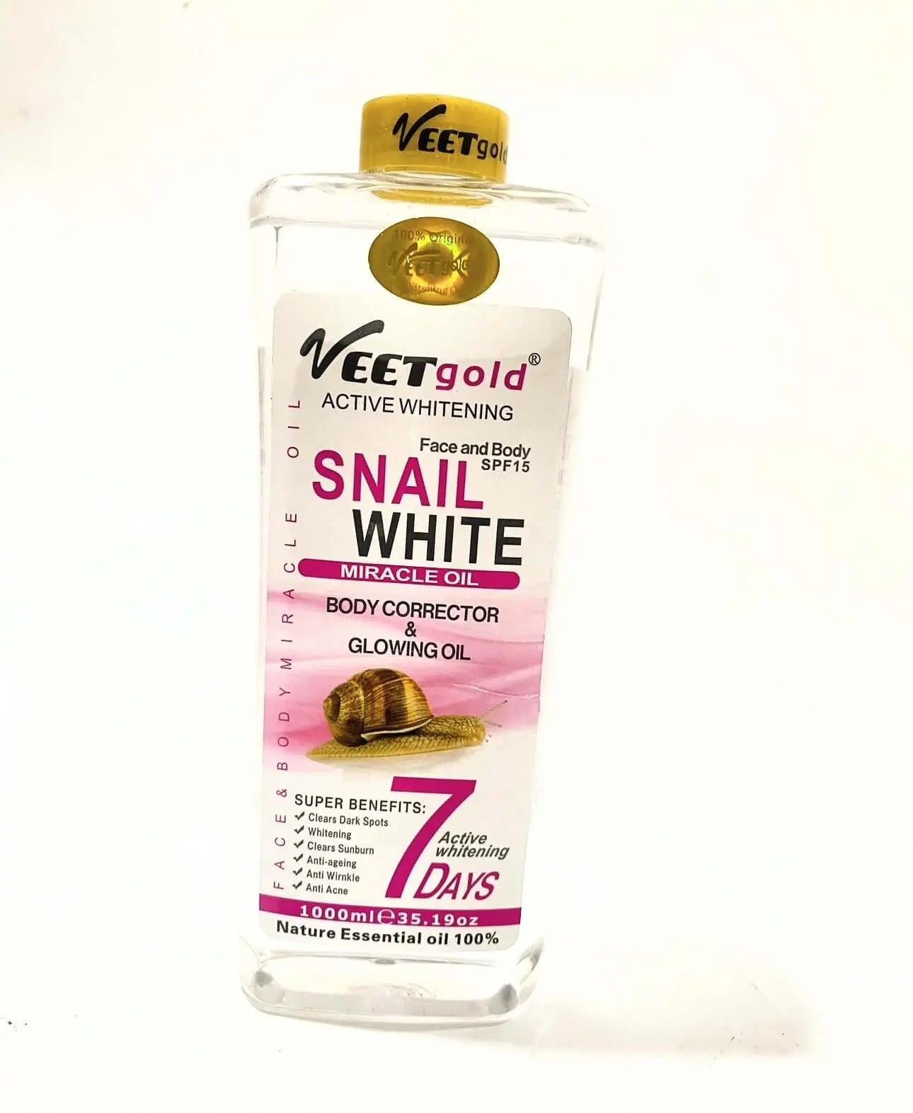 Veetgold Half Cast Quick Whitening  Snail White Miracle Body Corrector & Glowing Oil La Mimz Beauty & Fashion Store