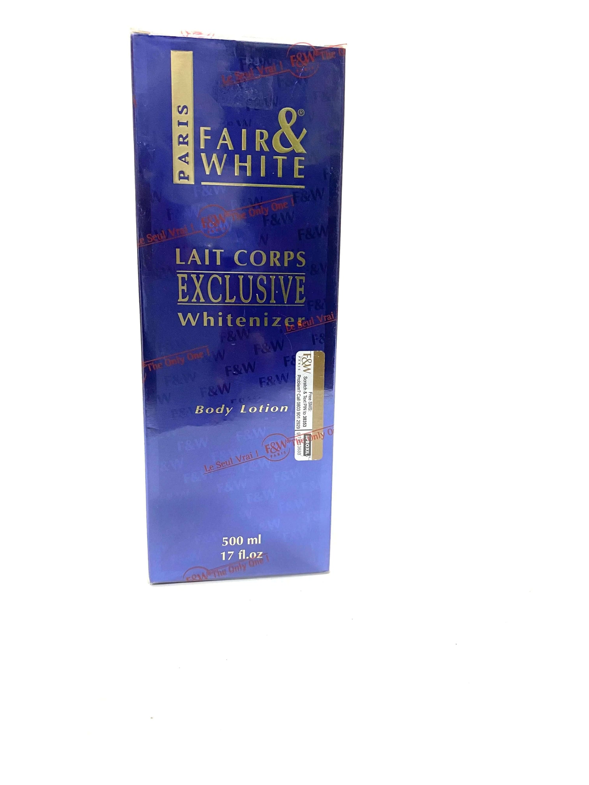 Fair and White Exclusive Whitenizer Body Lotion La Mimz Beauty & Fashion Store