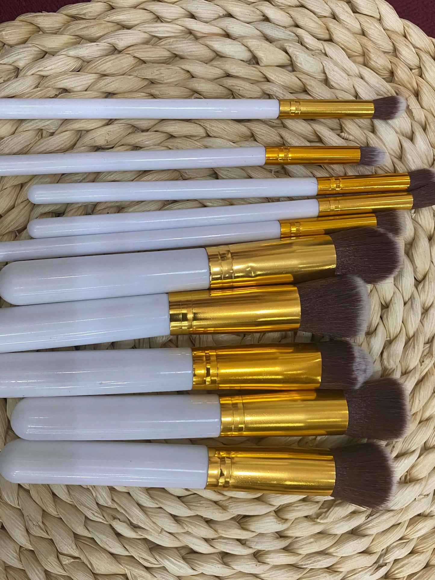 10 Piece Colored Kabuki Brush Set - La Mimz Beauty & Fashion Store