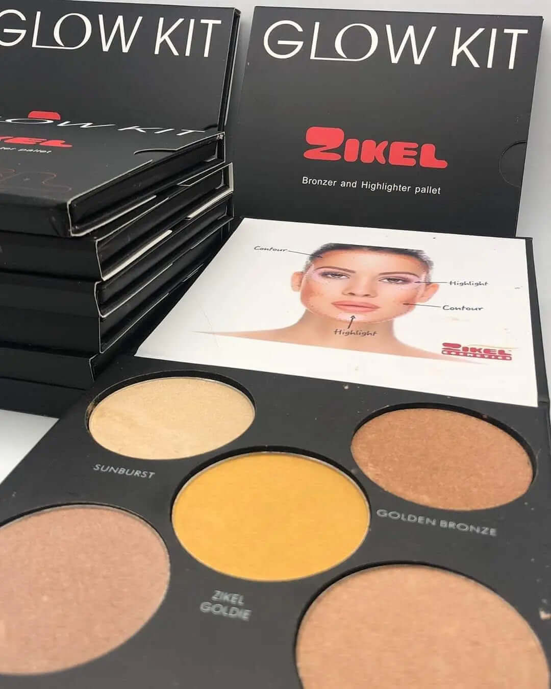 Zikel Glow Kit/Highlighter palette - La Mimz Beauty & Fashion Store