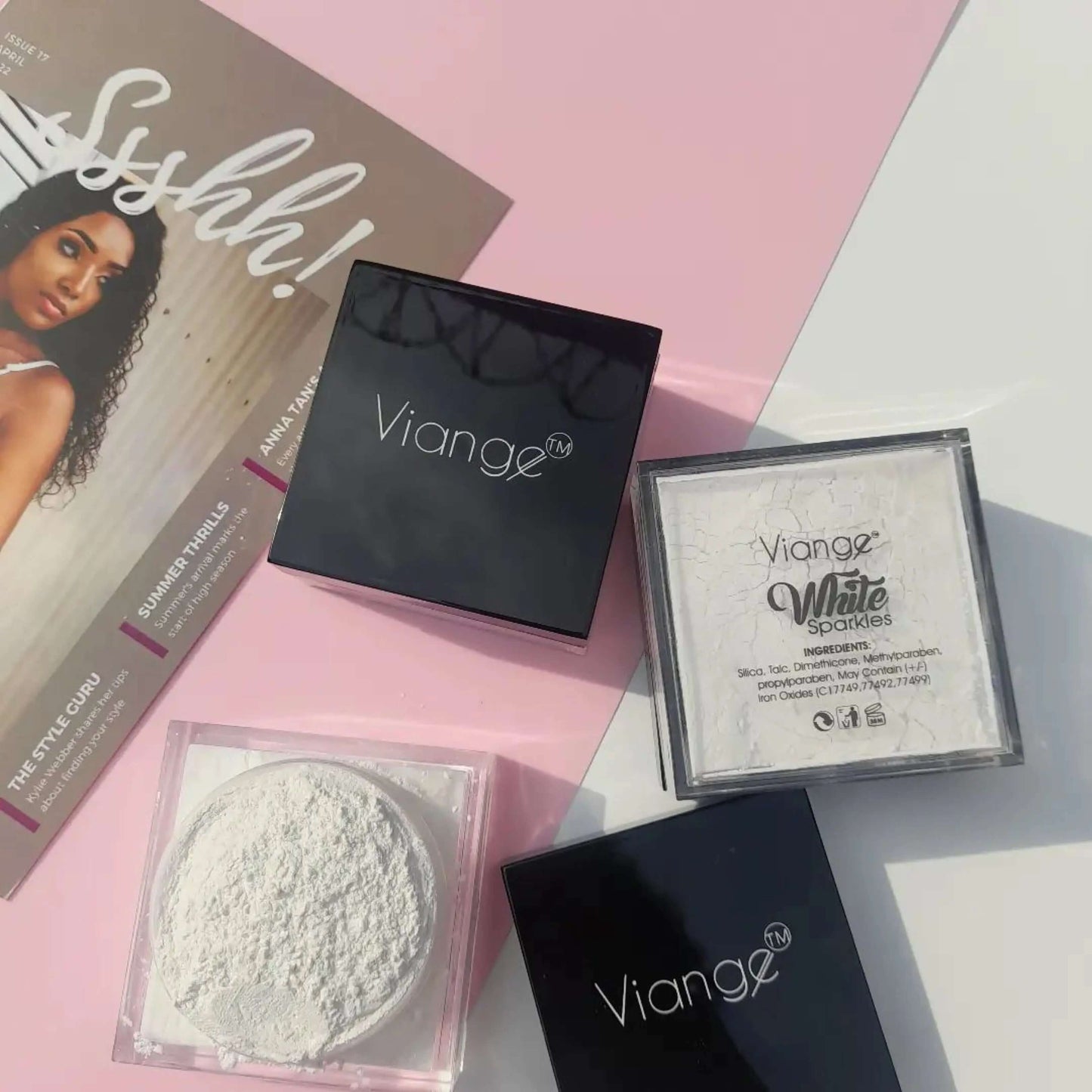 Viange White Sparkles Powder - La Mimz Beauty & Fashion Store