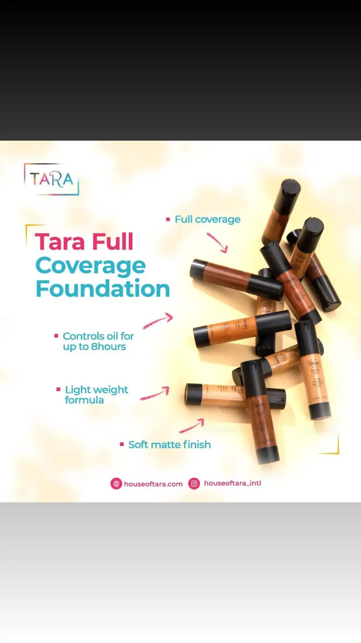 Tara Full Coverage Matte Foundation - La Mimz Beauty & Fashion Store