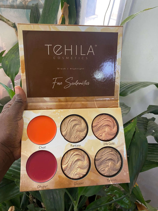 Tehila Blush & Highlight Mini Palette - La Mimz Beauty & Fashion Store