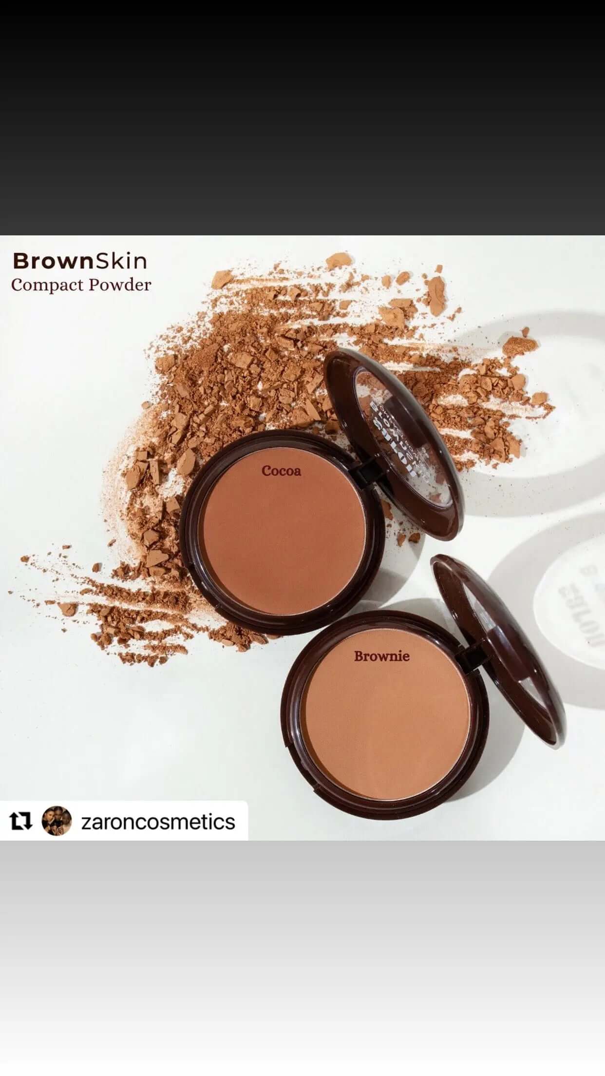 Zaron Brown Skin Compact Powder - La Mimz Beauty & Fashion Store