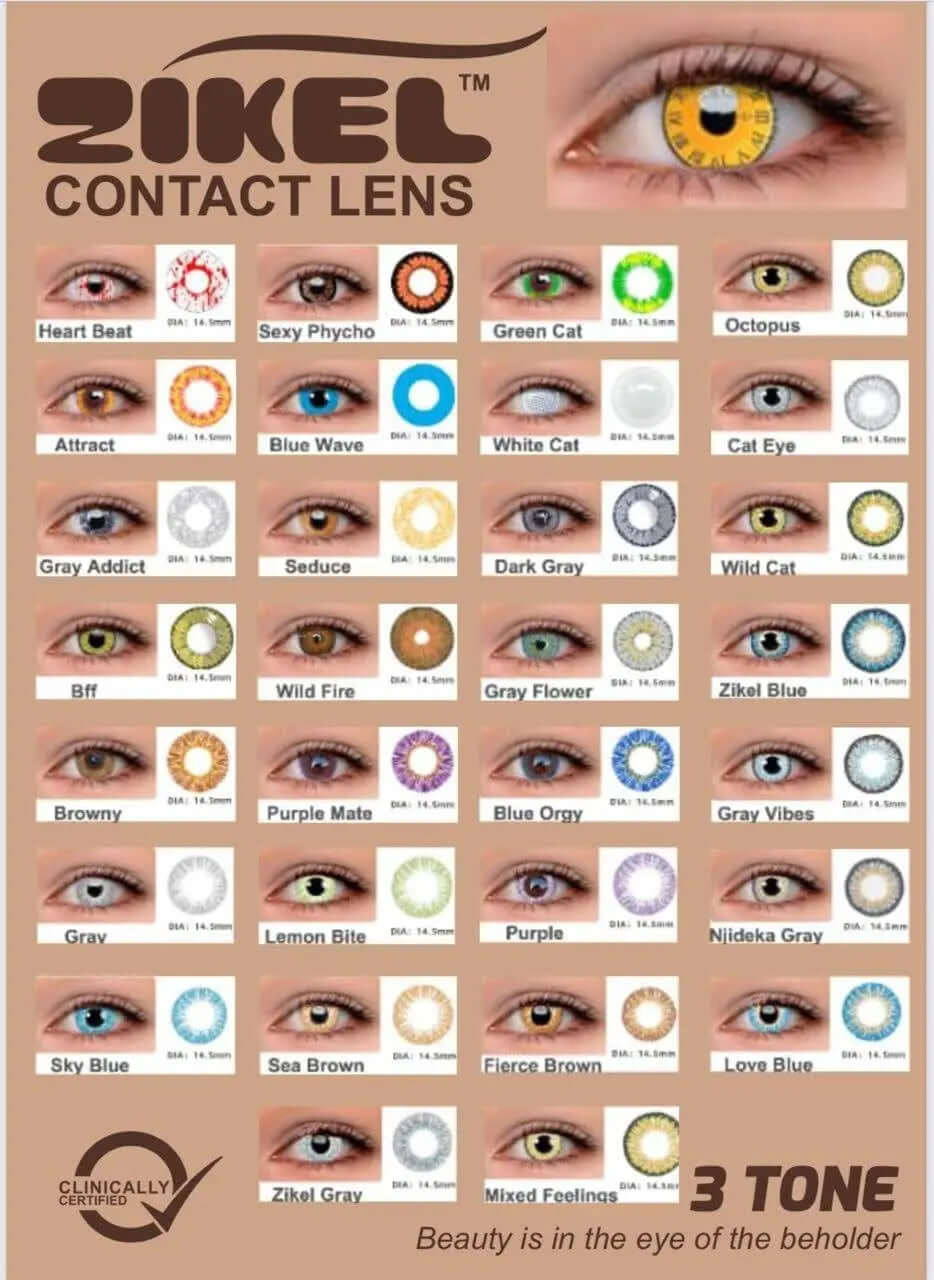 Zikel Contact Lens - Bottle - La Mimz Beauty & Fashion Store