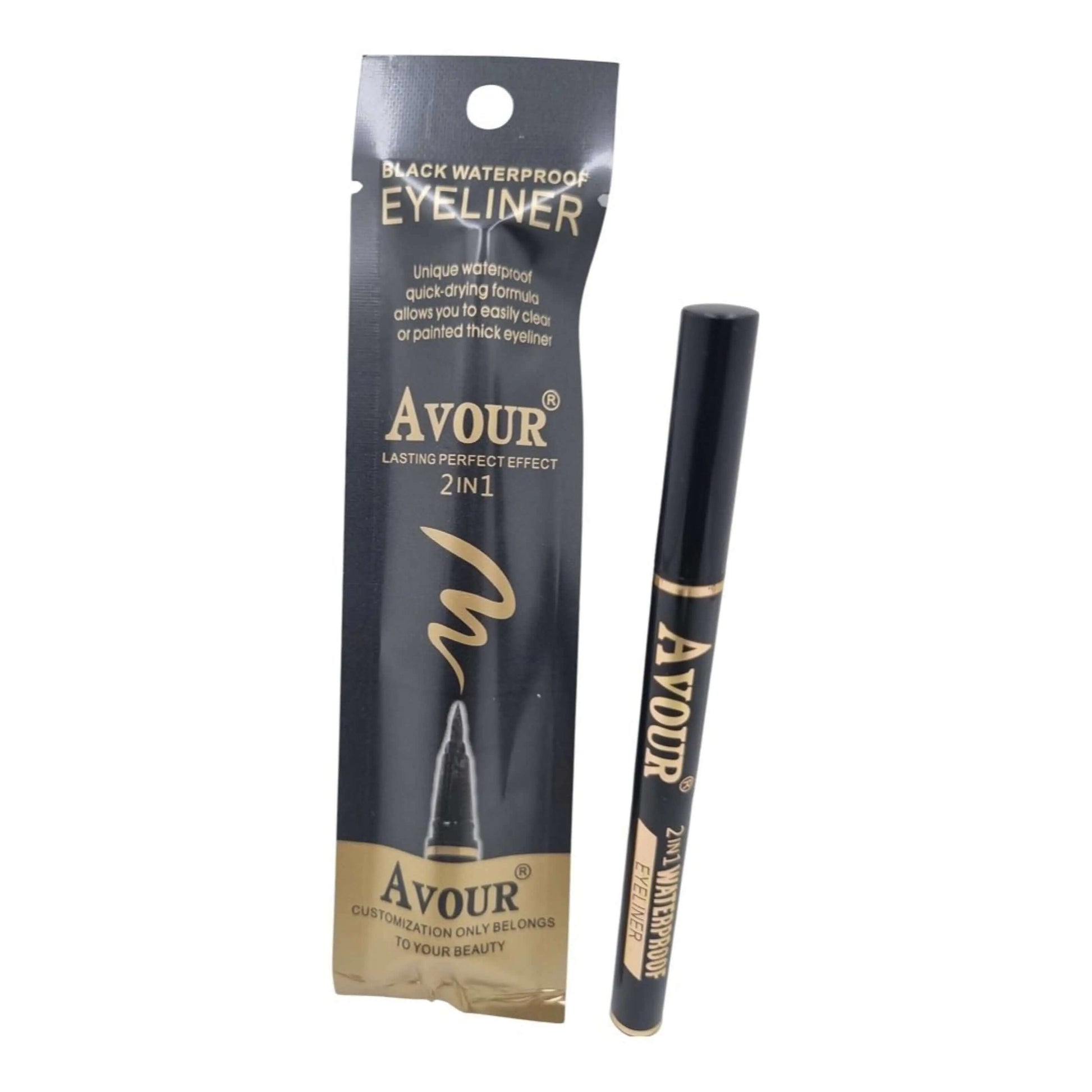 Avour Black Waterproof Marker Eyeliner - La Mimz Beauty & Fashion Store