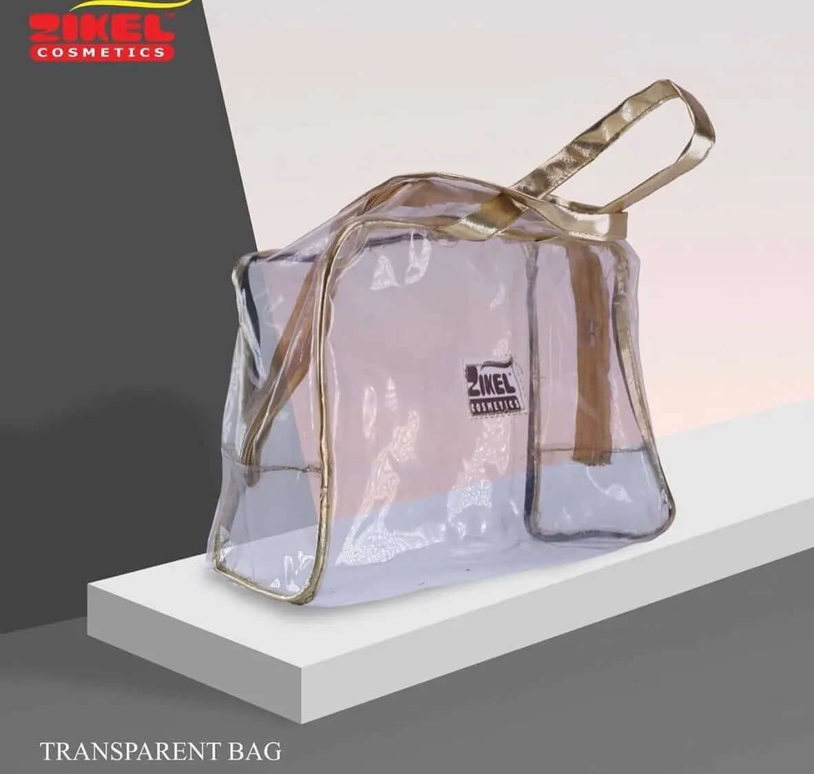 Zikel Transparent/Clear PVC  Makeup bag - La Mimz Beauty & Fashion Store