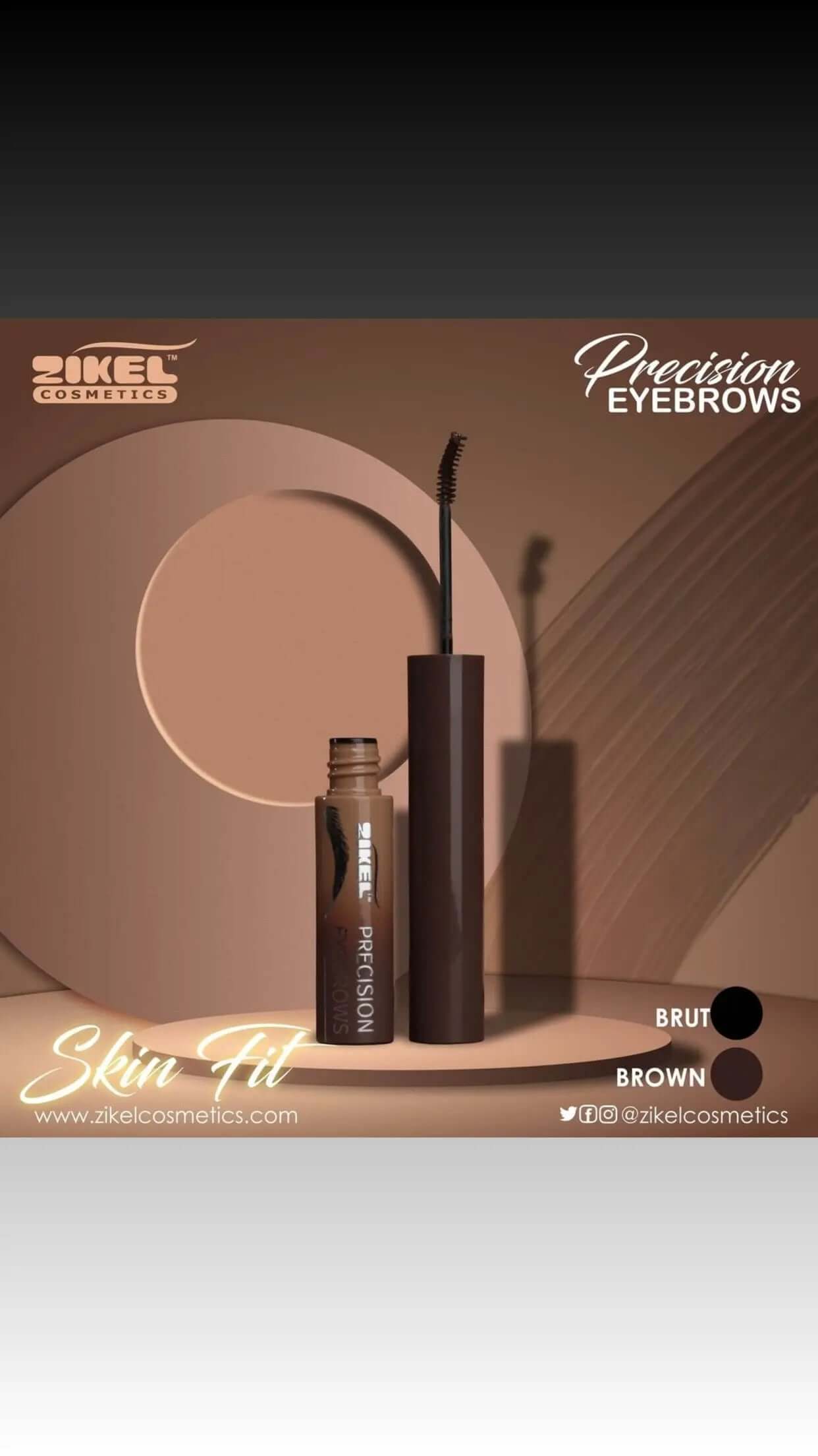 Zikel Skinfit precision eyebrow gel/mascara - La Mimz Beauty & Fashion Store