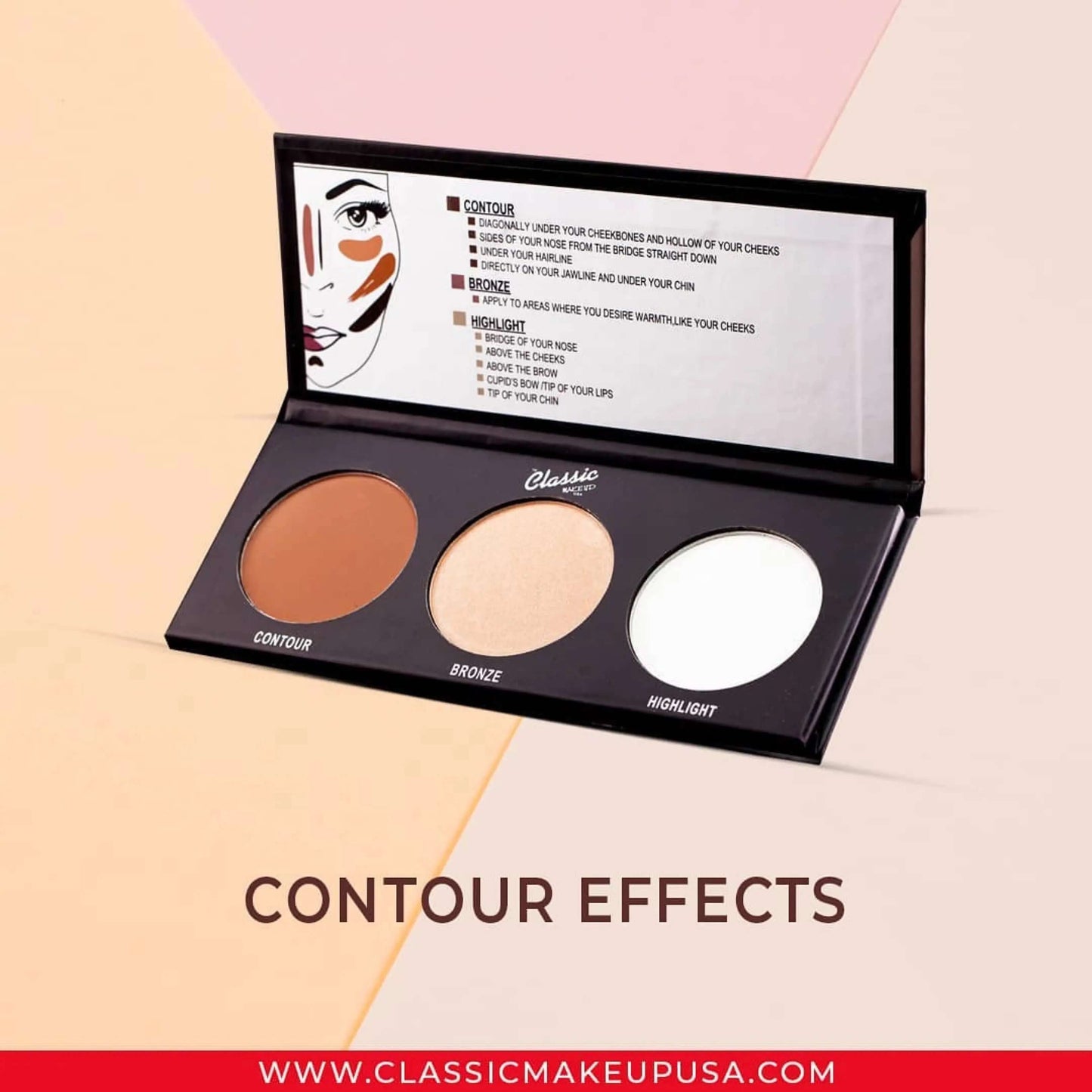 Classic 3 in 1 Contour Effect Palette - La Mimz Beauty & Fashion Store