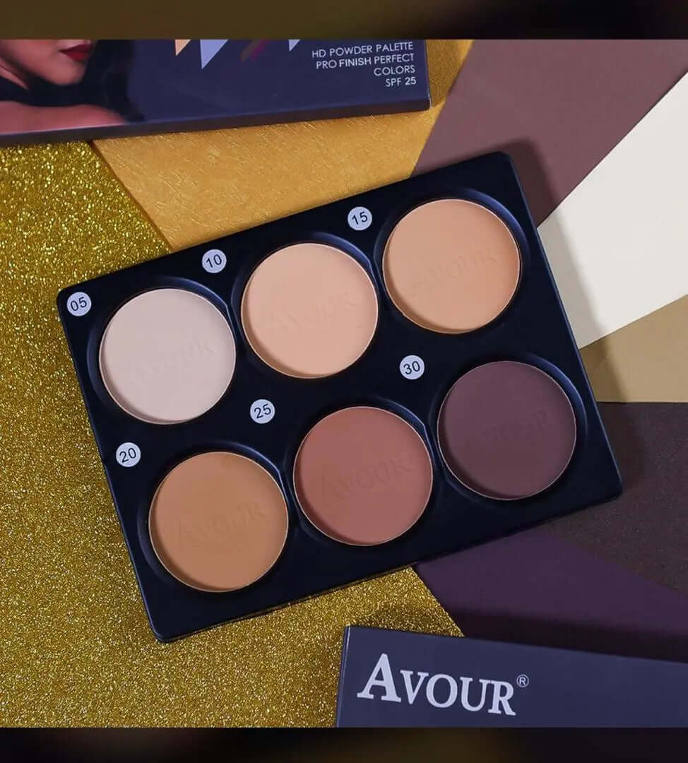 Avour 6 in 1 Powder Palette no - La Mimz Beauty & Fashion Store