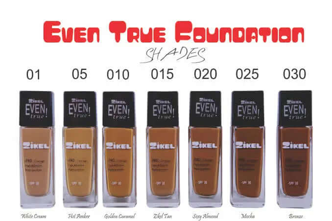 Zikel Even True Foundation - La Mimz Beauty & Fashion Store