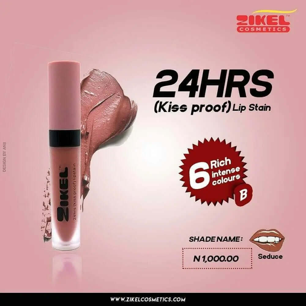 Zikel 24 hours Kiss Proof Lipstain - La Mimz Beauty & Fashion Store