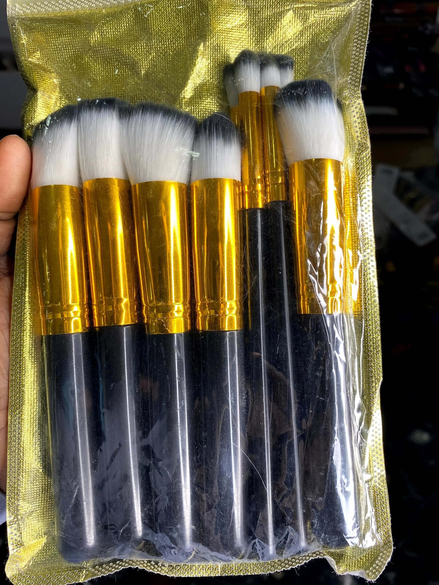 10 Piece Colored Kabuki Brush Set - La Mimz Beauty & Fashion Store