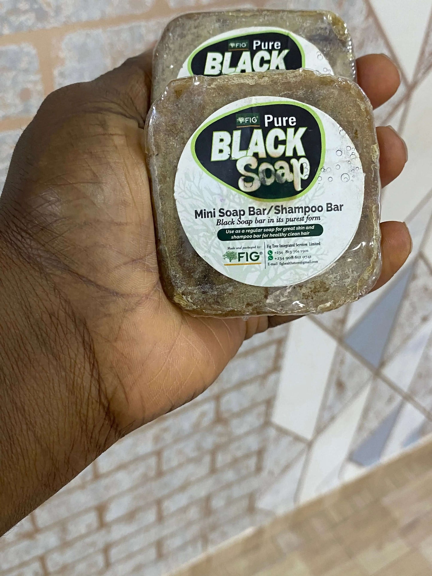 Fig Pure Black Mini Soap/Shampoo Bar - La Mimz Beauty & Fashion Store