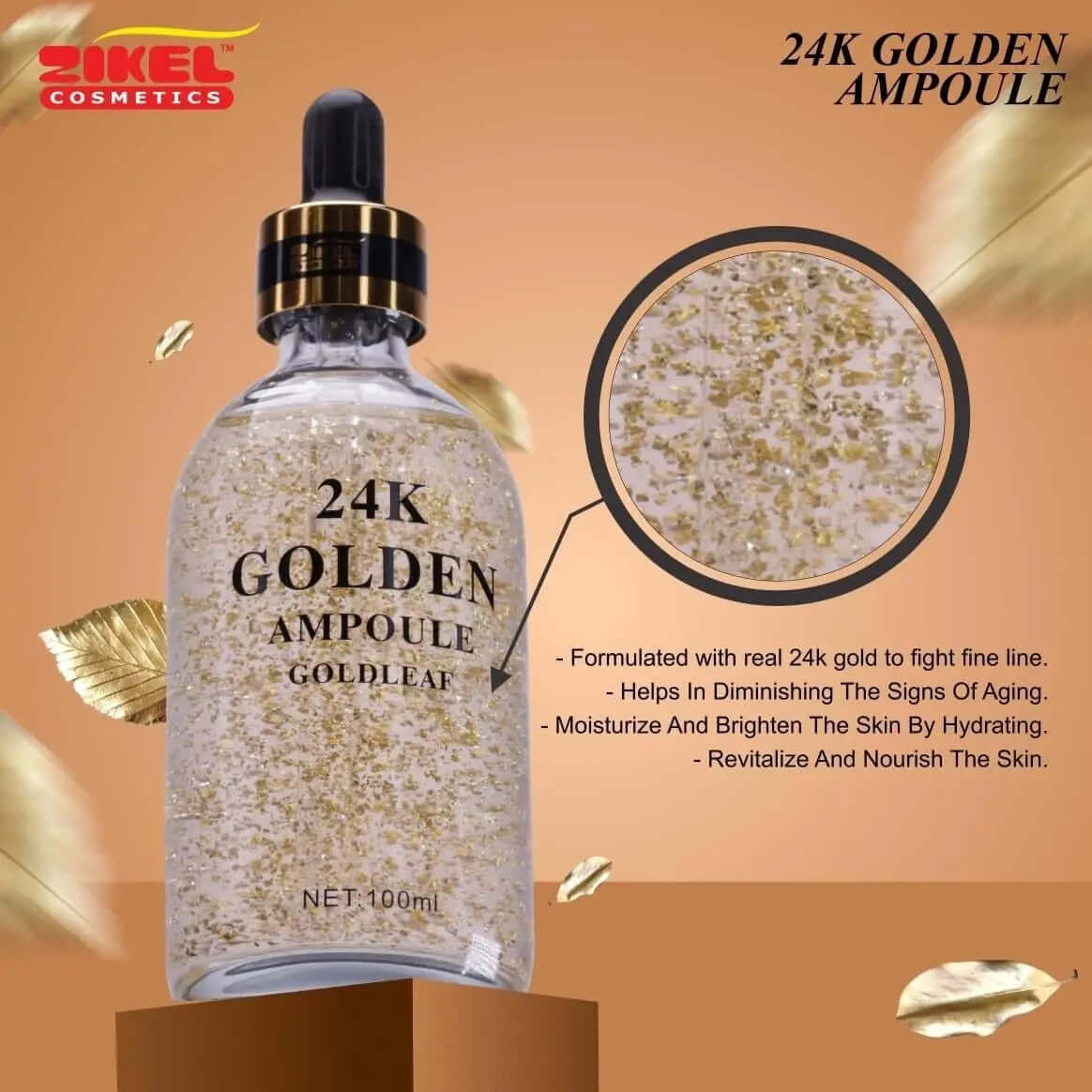 Zikel 24K  Gold Serum - La Mimz Beauty & Fashion Store