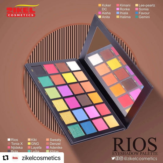 Zikel Rios Eyeshadow Palette - La Mimz Beauty & Fashion Store