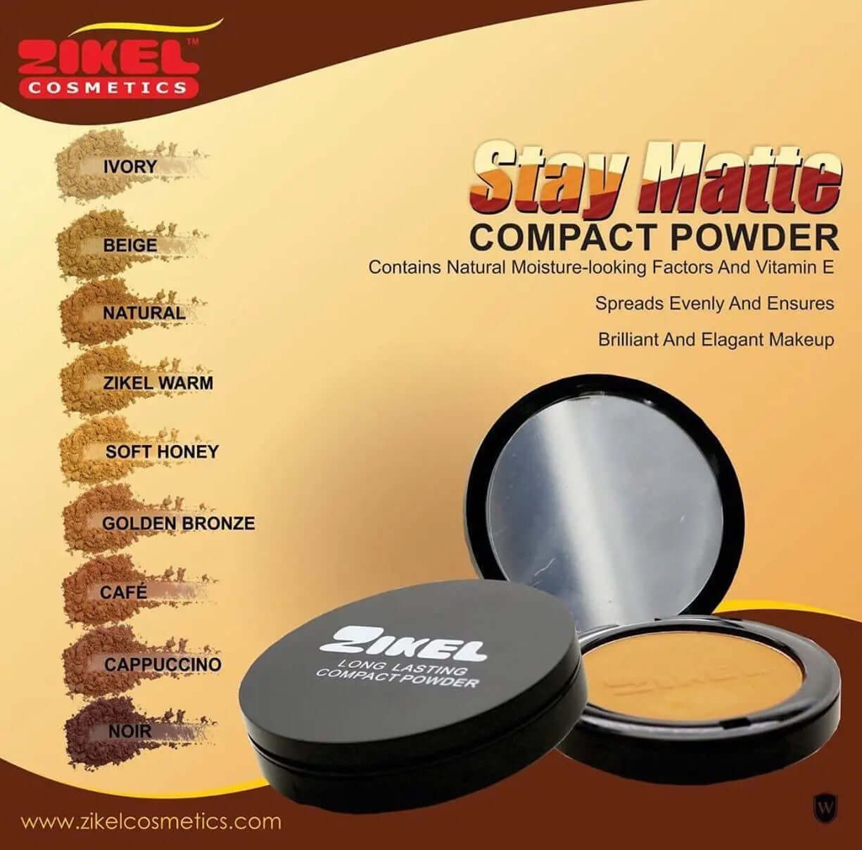 Zikel Stay Matte Powder - La Mimz Beauty & Fashion Store