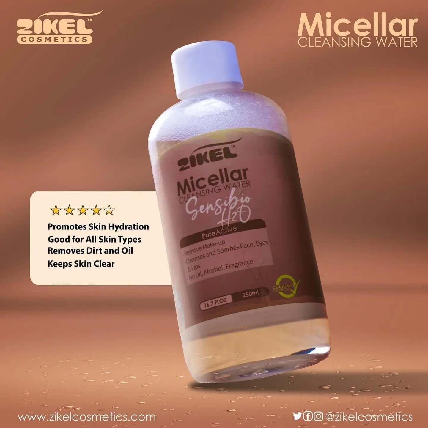 Zikel Micellar Water - La Mimz Beauty & Fashion Store