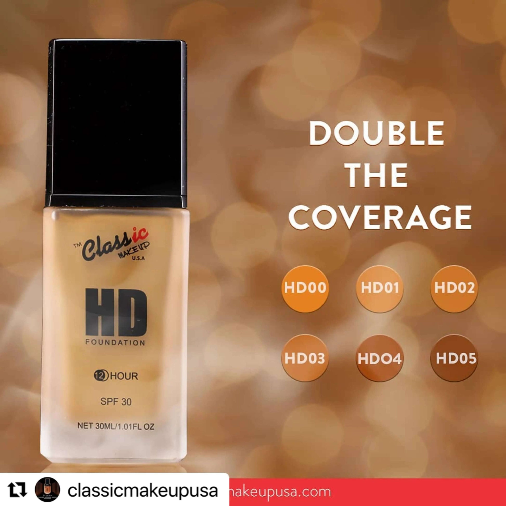 Classic HD Foundation - La Mimz Beauty & Fashion Store